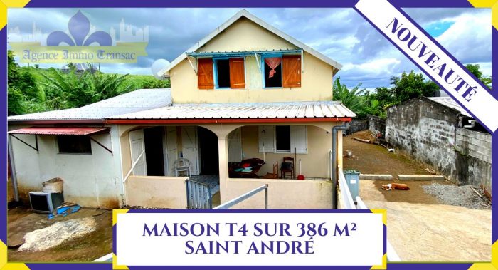 Maison ancienne à vendre, 5 pièces - Saint-André 97440