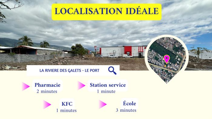 Terrain constructible à vendre, 296 m² - Le Port 97420