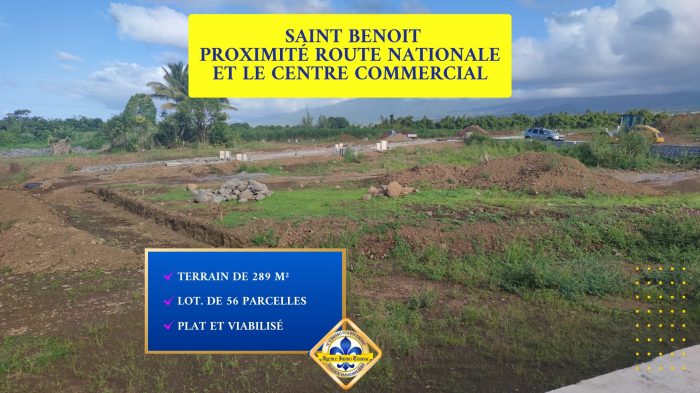Terrain constructible à vendre, 300 m² - Saint-Benoît 97470