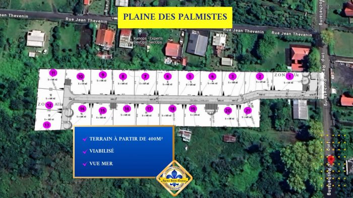 Terrain constructible à vendre, 400 m² - La Plaine-des-Palmistes 97431