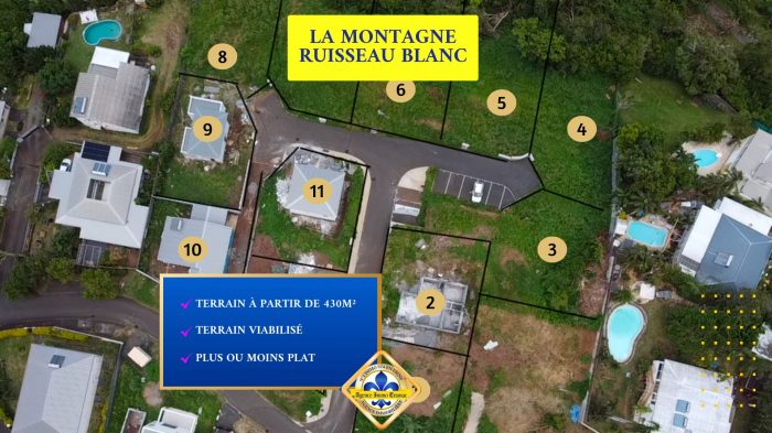 Terrain constructible à vendre, 475 m² - Saint-Denis 97417