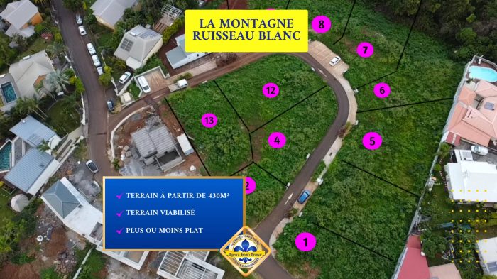 Terrain constructible à vendre, 473 m² - Saint-Denis 97417
