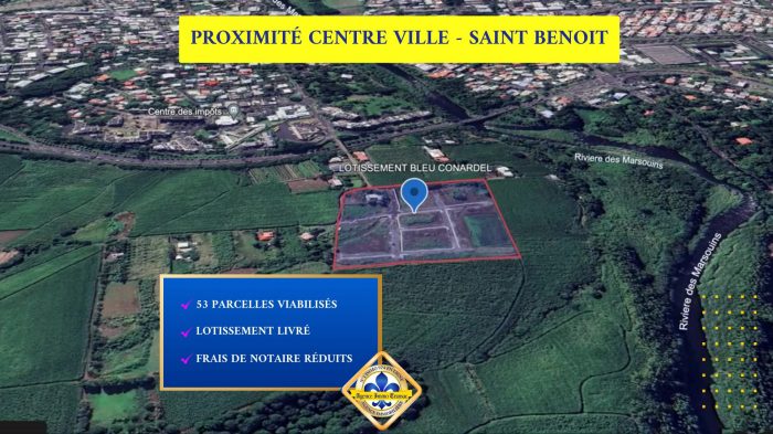 Terrain constructible à vendre, 313 m² - Saint-Benoît 97470