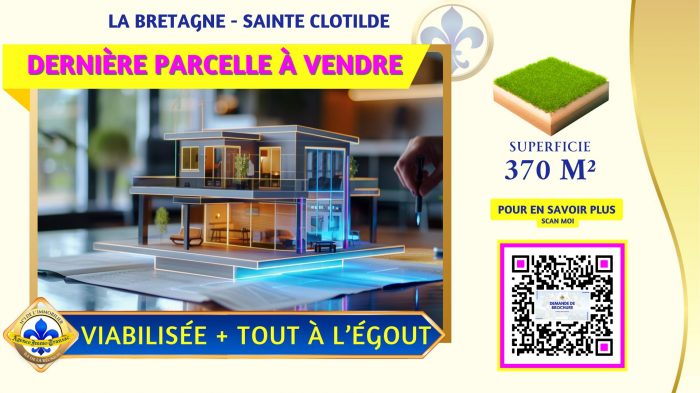 Terrain constructible à vendre, 369 m² - Saint-Denis 97490