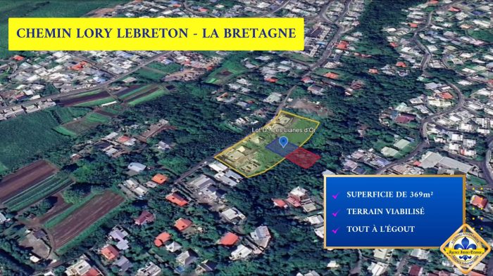 Terrain constructible à vendre, 369 m² - Saint-Denis 97490