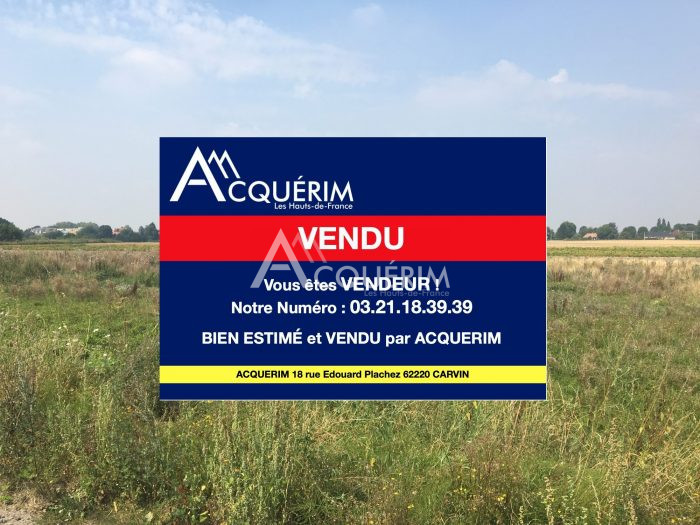 Terrain constructible à vendre, 09 a 85 ca - Carvin 62220