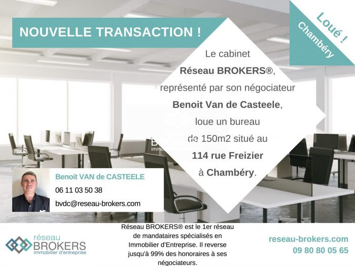 Local professionnel à louer, 150 m² - Chambéry 73000