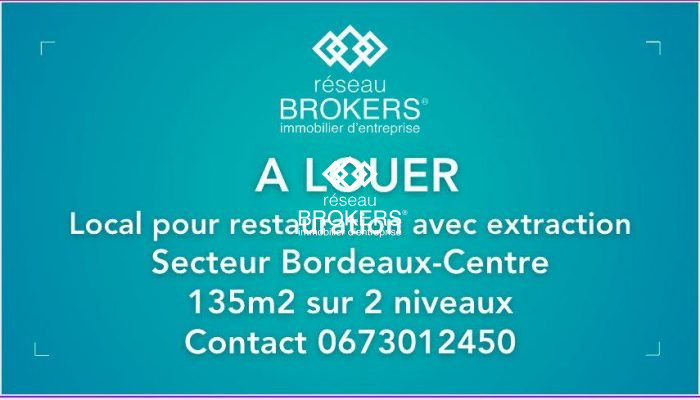 Local commercial à louer, 135 m² - Bordeaux 33000