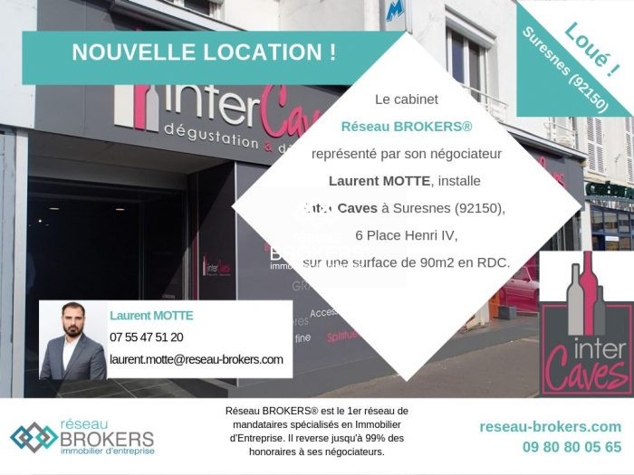 Local commercial à louer, 90 m² - Suresnes 92150