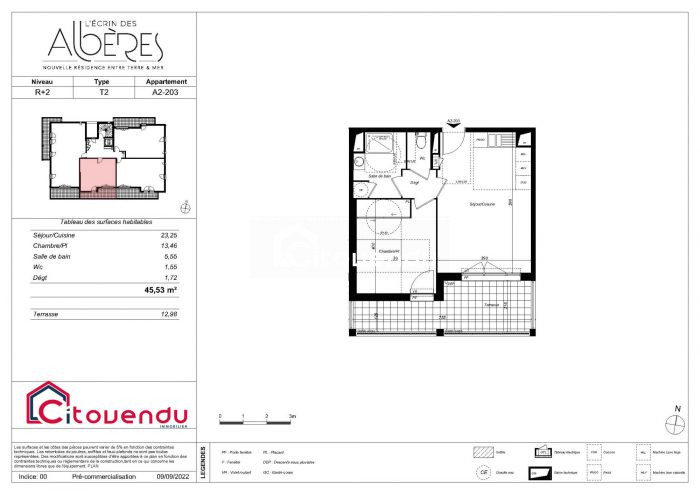 Appartement à vendre, 2 pièces - Perpignan 66000