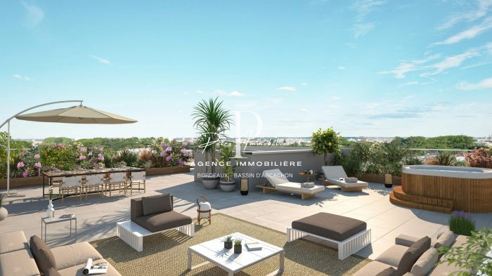 Caudéran - Neuf T4 2024 - Appartement luxueux de 128m2 avec toit-terrasse de 64m2