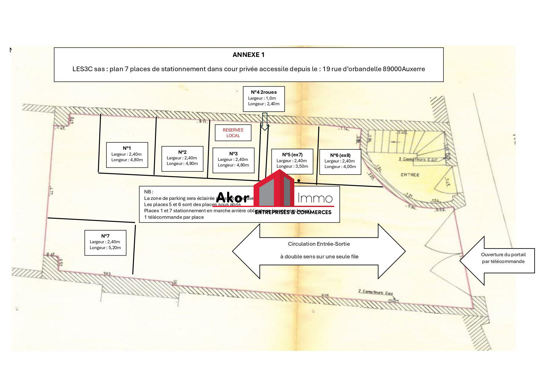 Location annuelle Garage/Parking AUXERRE 89000 Yonne FRANCE