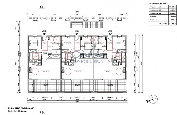 Appartement à vendre, 3 pièces - Cauro 20117