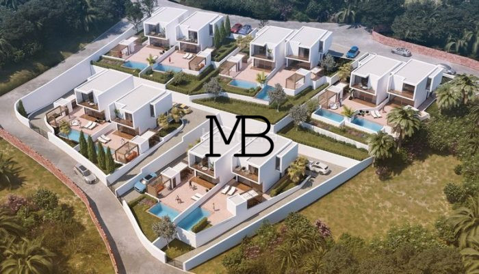Dix villas jumelées modernes à vendre dans le quartier exclusif de EL Portet Moraira.
