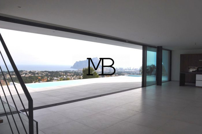 Photo Nouvelle villa moderne en construction de designer exclusive avec vue panoramique sur la mer Méditerranée à Racó de Galeno (Benissa), Costa Blanca. Avec 560 m² construits, ascenseur. image 28/41