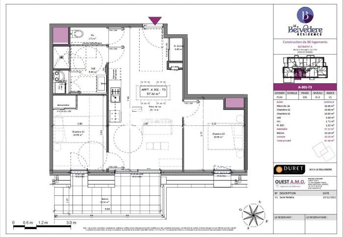 Appartement à vendre, 3 pièces - Les Herbiers 85500