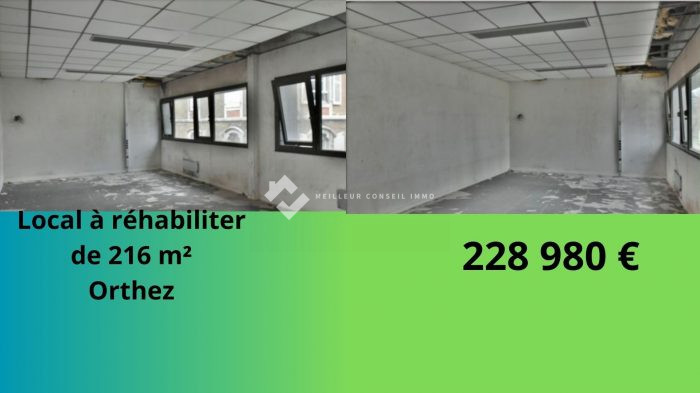 Local commercial à vendre, 216 m² - Orthez 64300