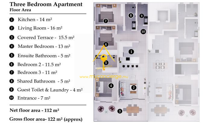 Photo Nouvelle Résidence  de 4 appartements et 1 Penthouse Pieds dans l'eau image 8/9