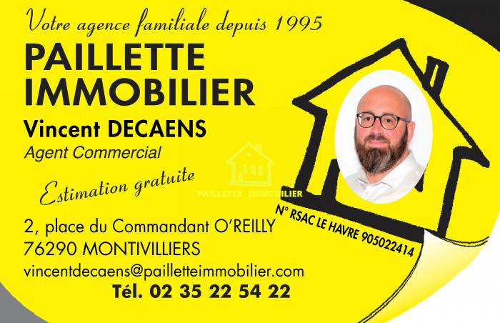 Maison mitoyenne 2 côtés à vendre, 4 pièces - Montivilliers 76290