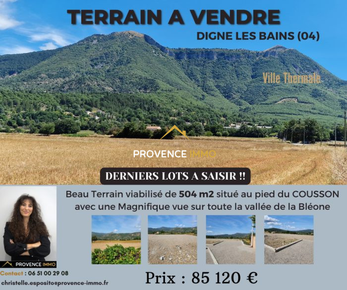Terrain à vendre, 504 m² - Digne-les-Bains 04000