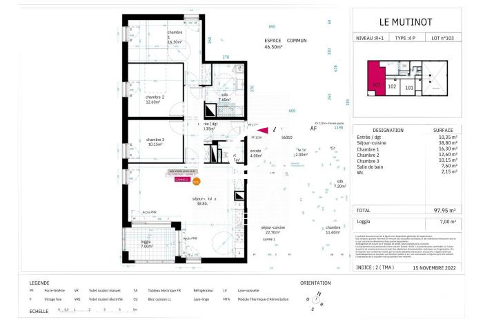 Appartement à vendre, 4 pièces - Boulogne-sur-Mer 62200