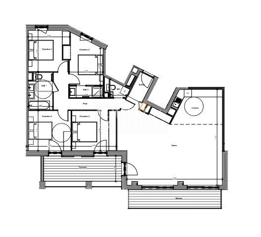 Appartement à vendre, 5 pièces - Peisey-Nancroix 73210