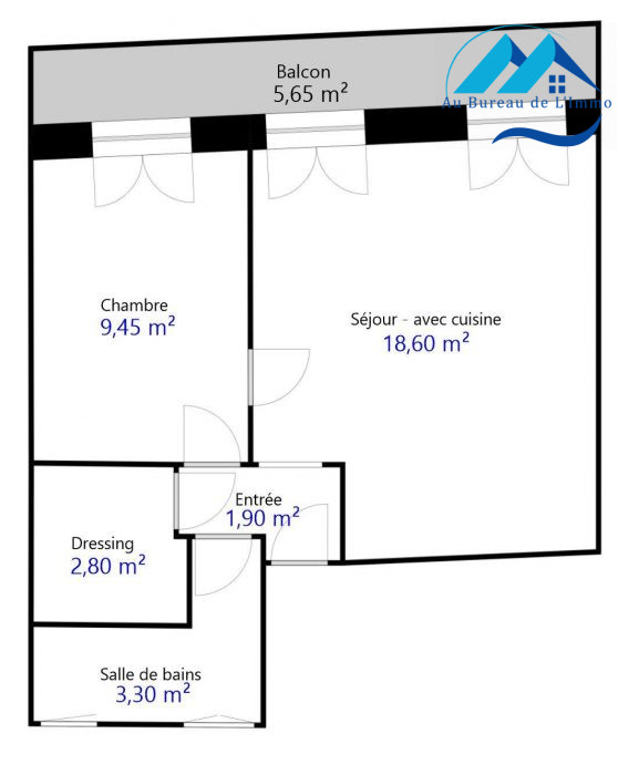 Appartement à louer, 2 pièces - Marseille 13001