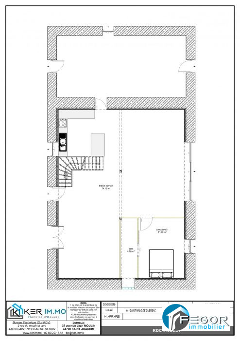 Maison traditionnelle à vendre, 5 pièces - Saint-Malo-de-Guersac 44550