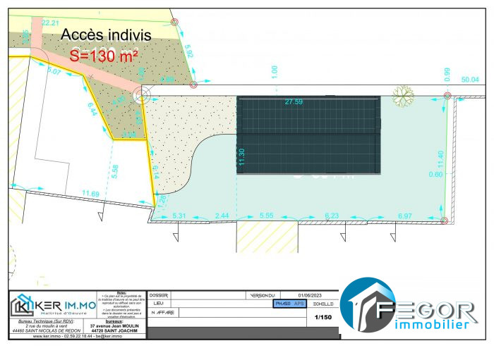 Terrain constructible à vendre, 434 m² - Saint-Malo-de-Guersac 44550