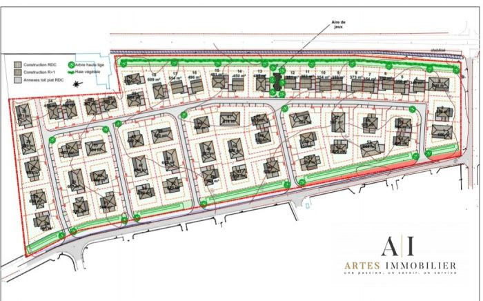Terrain constructible à vendre, 373 m² - Pierrelatte 26700