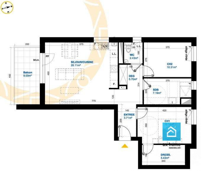 Appartement à vendre, 2 pièces - Wisches 67130