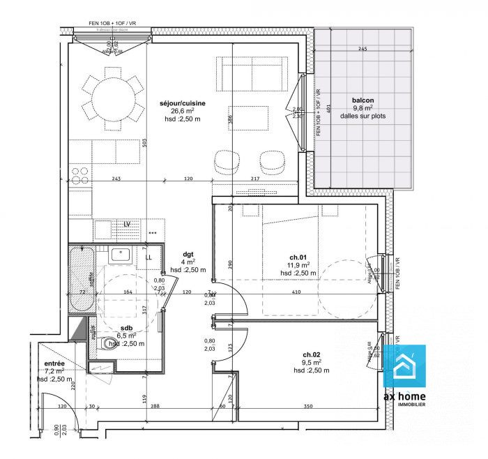 Appartement à vendre, 3 pièces - Truchtersheim 67370