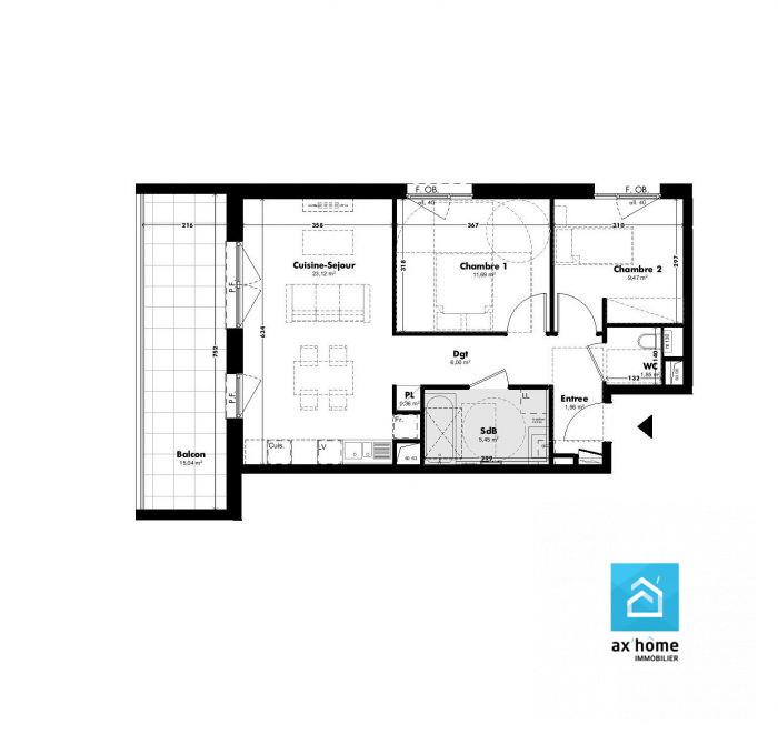 Appartement à vendre, 3 pièces - Hœnheim 67800