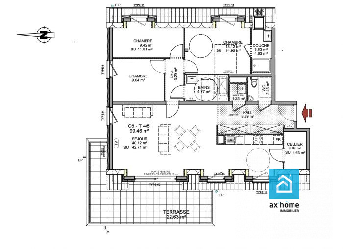 Appartement à vendre, 5 pièces - Eckbolsheim 67201