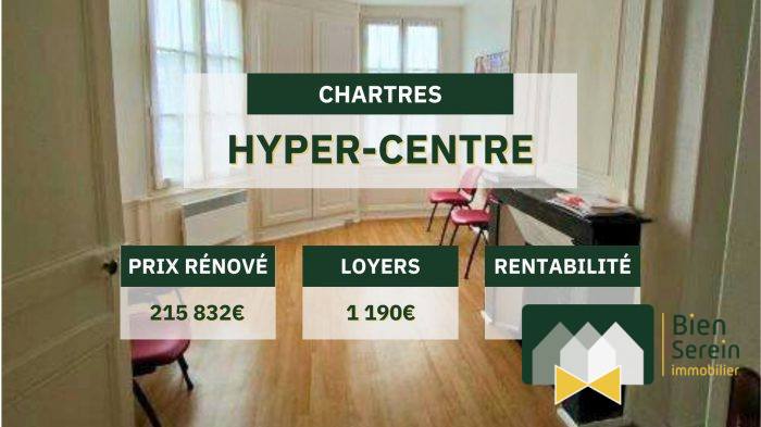 Appartement à vendre, 4 pièces - Chartres 28000