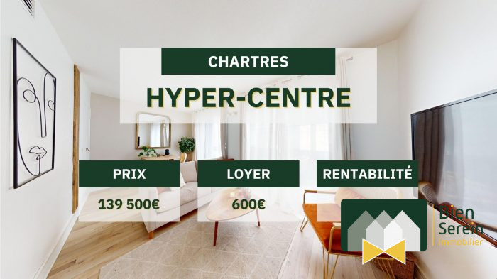 Appartement à vendre, 2 pièces - Chartres 28000