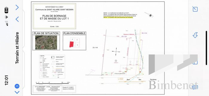 Terrain constructible à vendre, 05 a 25 ca - Saint-Hilaire-Saint-Mesmin 45160