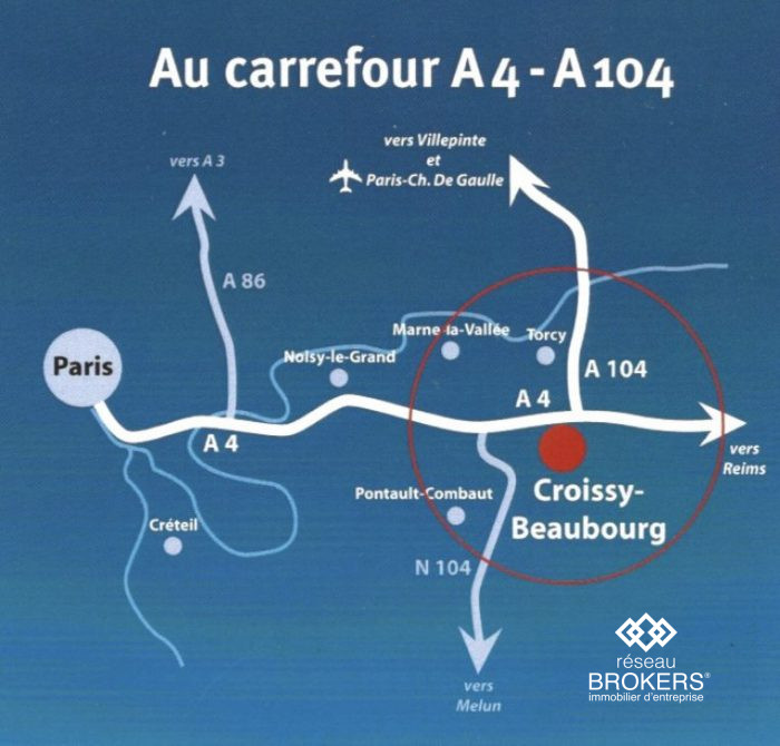 Photo Plateforme logistique à Croissy-Beaubourg, autoroutes A4 et A104 image 2/2