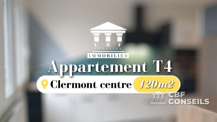 Appartement à vendre, 4 pièces - Clermont-Ferrand 63000