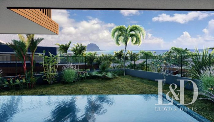 Magnifique villa de 305 m2 nichée à flanc de montage avec vues panoramiques sur l’océan - Côte Ouest - Ile Mau