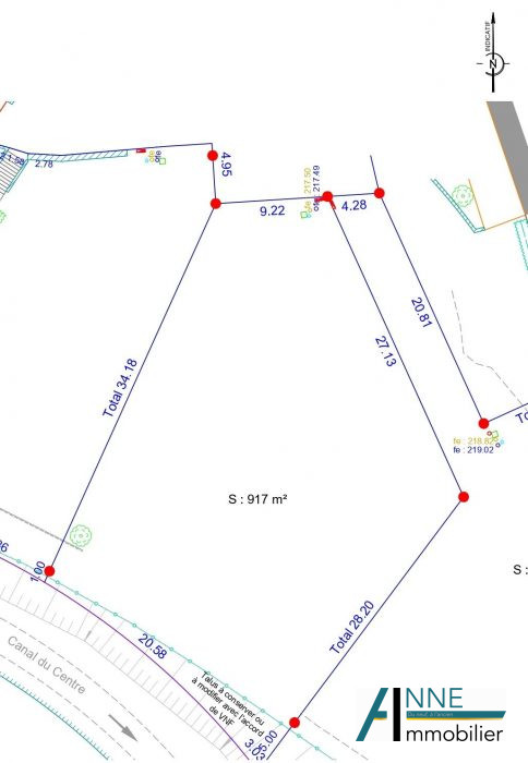 Terrain constructible à vendre, 917 m² - Remigny 71150