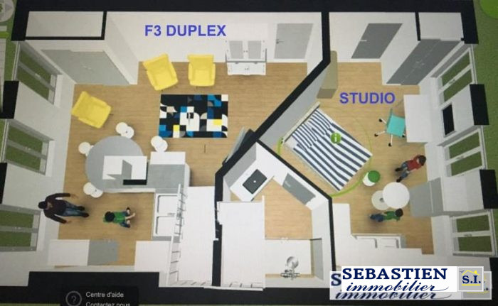 DUPLEX Projet 2 appartements F2 Idéal Investisseur