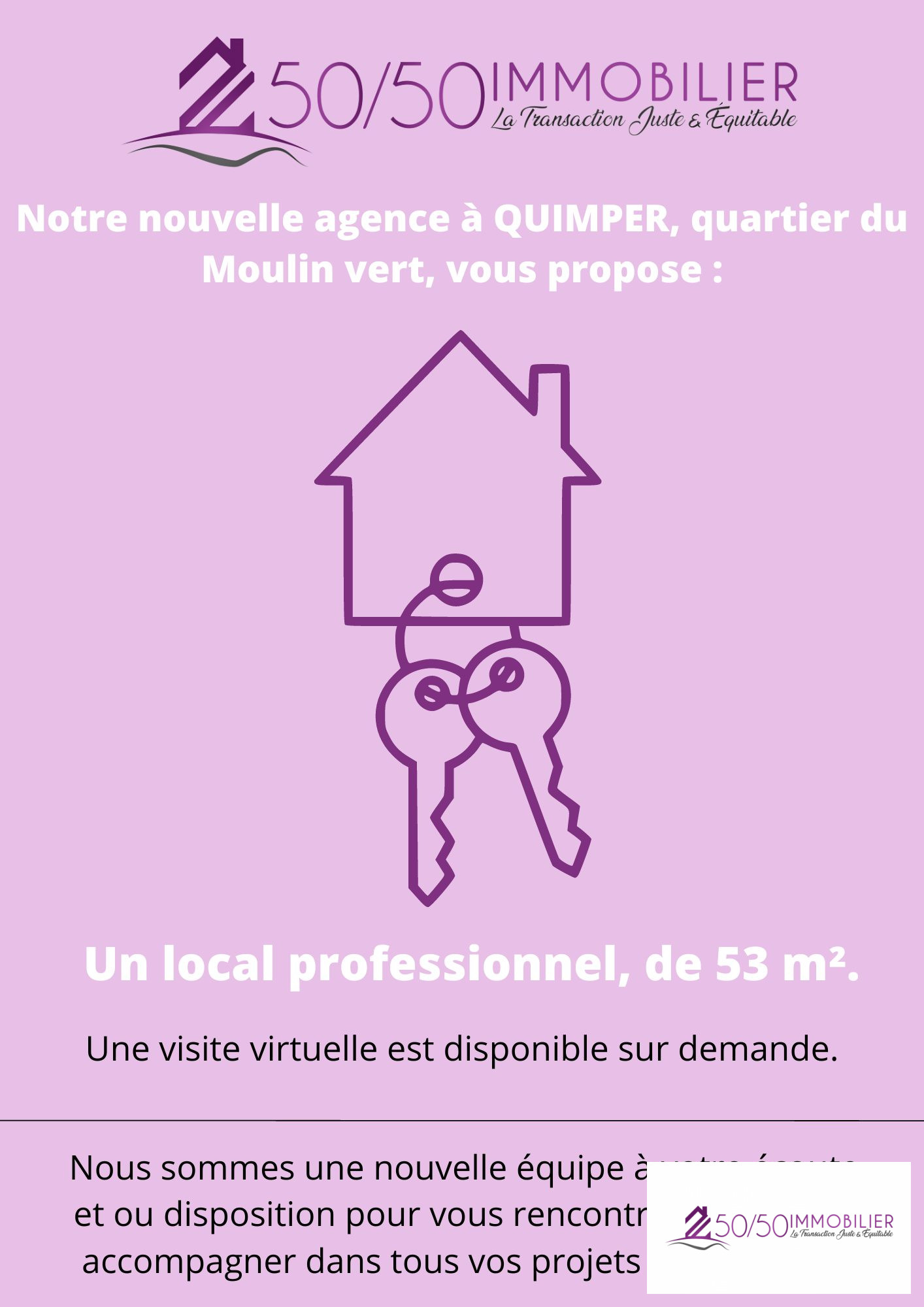 Vente Appartement 48m² 2 Pièces à Quimper (29000) - 50/50 Immobilier