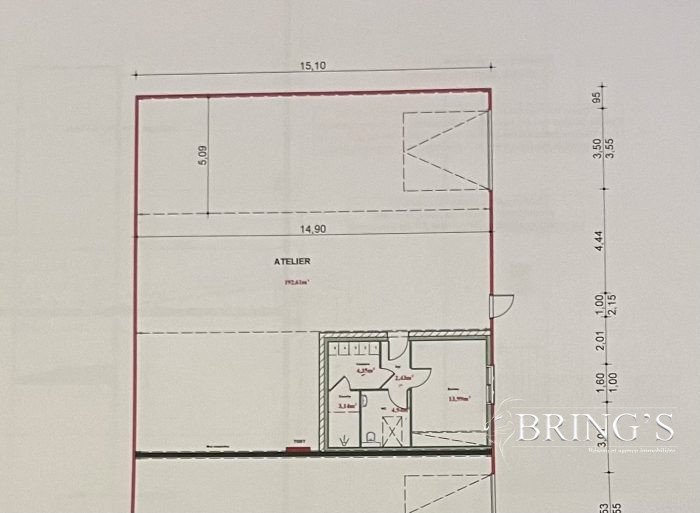 Local professionnel à louer, 200 m² - Martigné-Ferchaud 35640