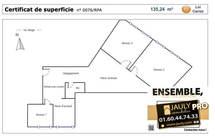 Bureau à vendre, 135 m² - Meaux 77100