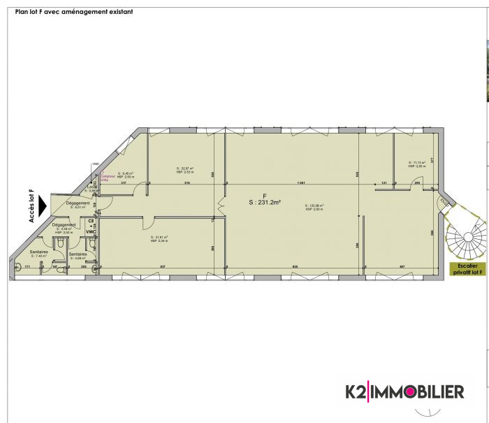 Bureau à vendre, 97 m² - Montélimar 26200