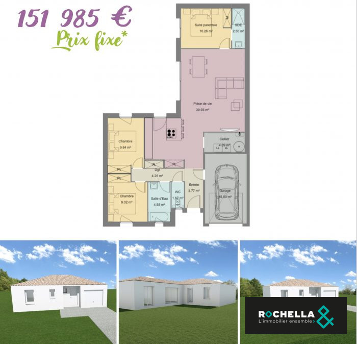 Terrain constructible à vendre, 1161 m² - Mazeray 17400