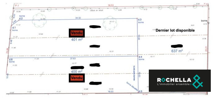 Terrain constructible à vendre, 637 m² - Saint-Laurent-de-la-Prée 17450