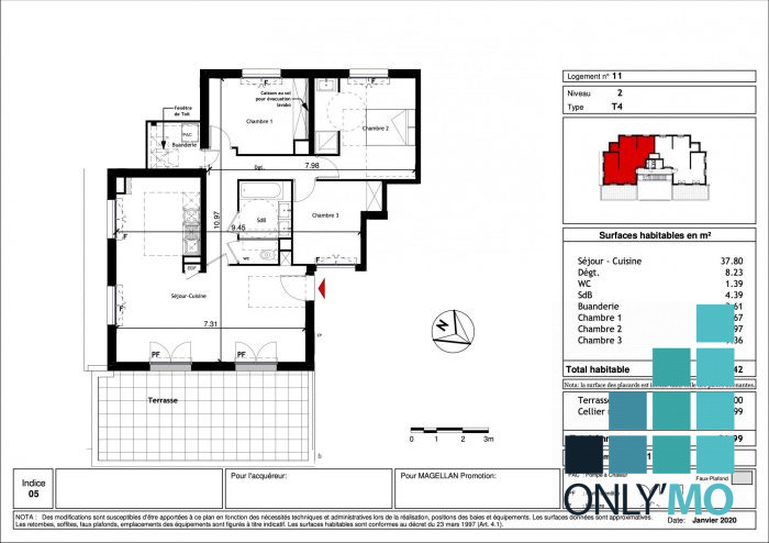 Appartement à vendre, 4 pièces - Castanet-Tolosan 31320