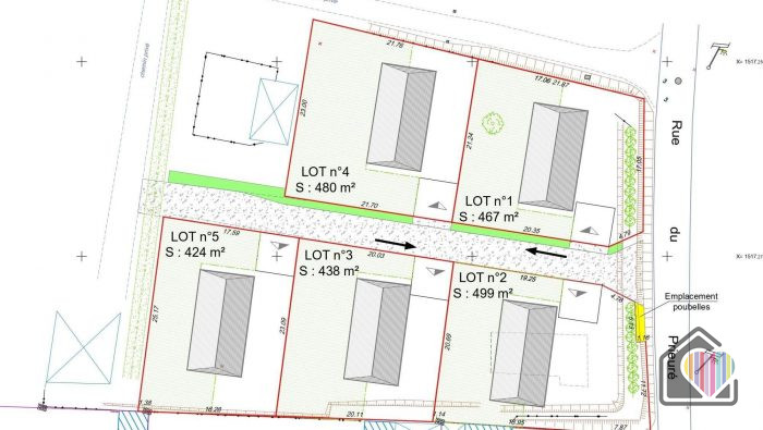 Terrain constructible à vendre, 499 m² - Sainte-Hélène-Bondeville 76400